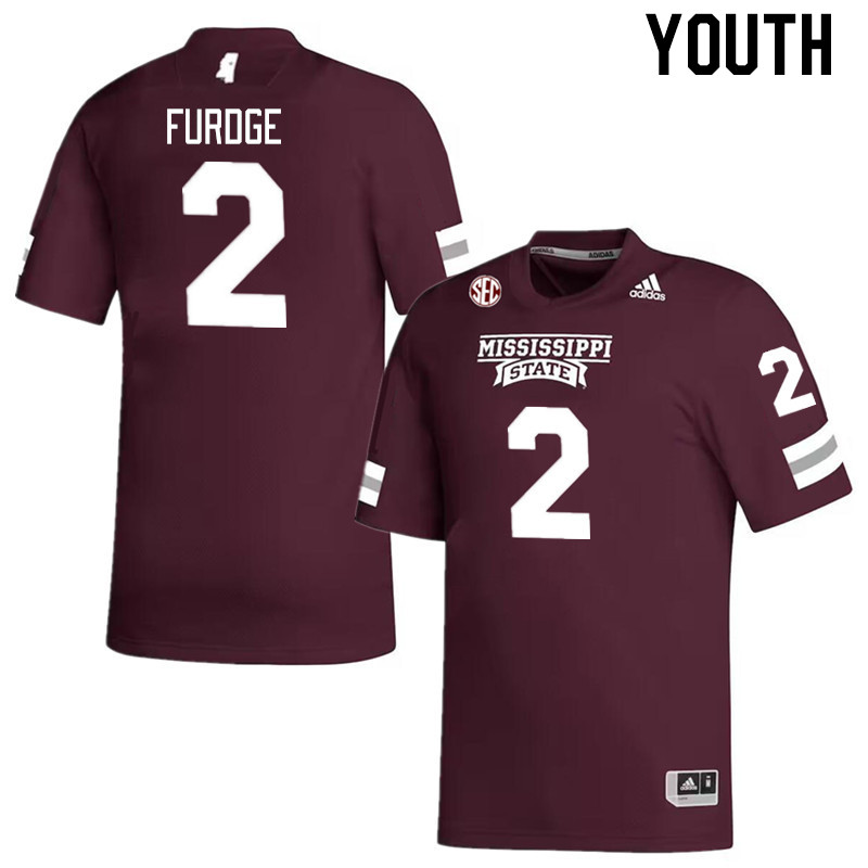 Youth #2 Esaias Furdge Mississippi State Bulldogs College Football Jerseys Stitched Sale-Maroon